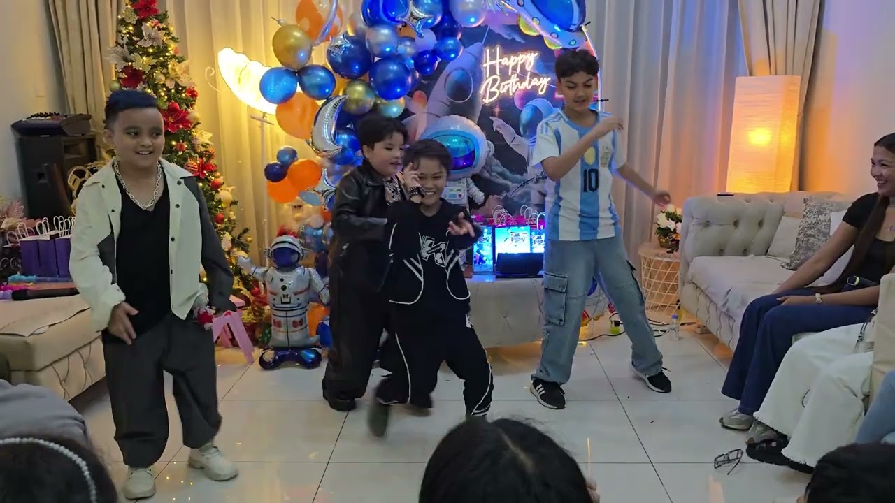 K-pop Mashup dance presentation with the birthday boy George 