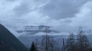 Relaxing nature sounds: waterfalls echo, singing birds, rain under the clouds