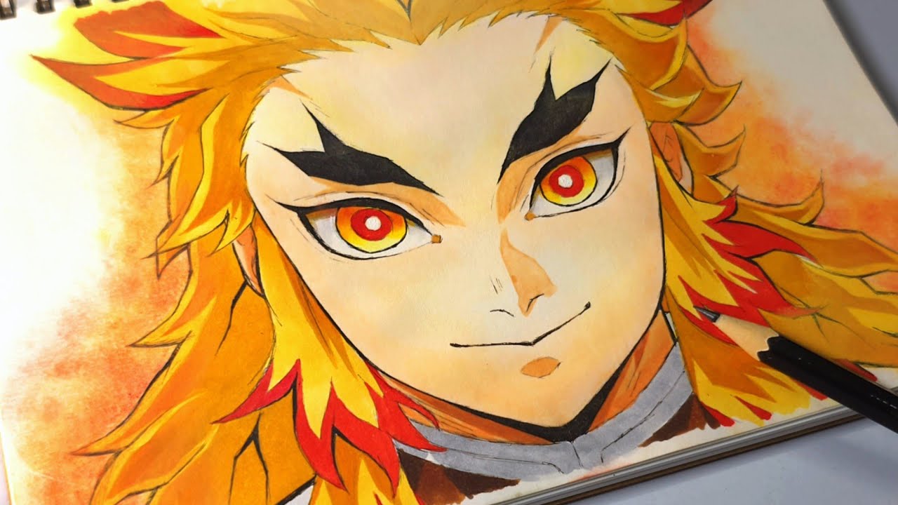 How to Draw Rengoku Step by Step Easy Tutorial - YouTube