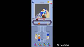 Color flow Art puzzle level 195 walkthrough solution 