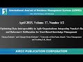 TOC - International Journal of Database Management Systems (IJDMS)