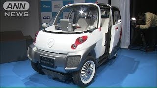 タイヤの中にモーター！　水に浮く超小型電気自動車(14/02/19)
