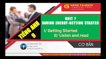 UNIT 7: SAVING ENERGY-GETTING STARTED| grow talents