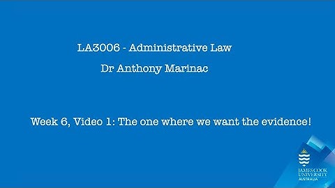 Admin Law 2024, Week 6 Video 2: Evidential Errors