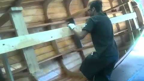 Building a classic barrel back with my son