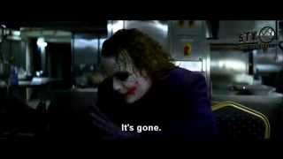 The Joker Magic Trick Scene - The Dark Knight