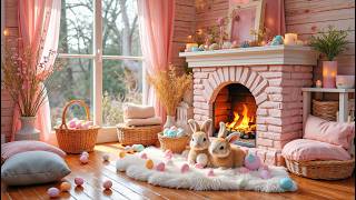 Easter Cozy Cabin Ambience 🐰🔥 Warm Fireplace & Gentle Piano Music for Calm, Sleep & Stress Relief screenshot 4