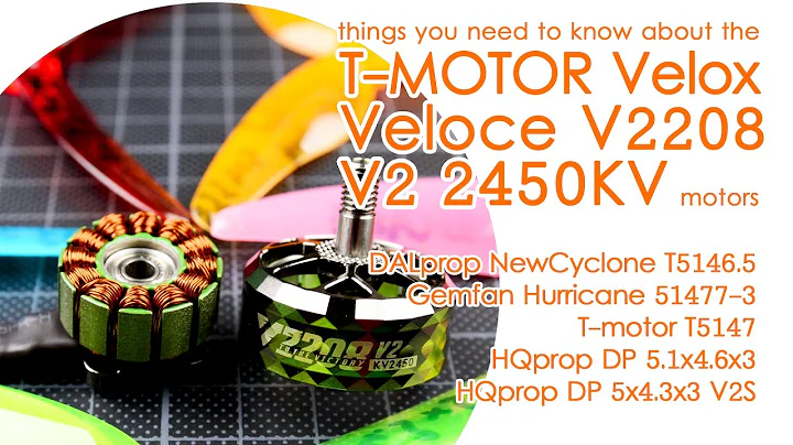 T-motor Velox VELOCE V2208 V2 2450KV motors : Thrust, Efficiency, RPM & Torque on 5" & 5.1" props