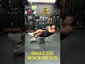 Single Leg Bench Crunches