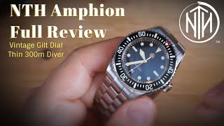 NTH Amphion - Vintage Gilt - Full Hands on Review a Thin 300m Automatic Dive Watch