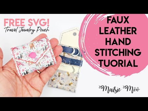 آموزش ساخت کیف جواهرات مسافرتی کوچک یک پروژه رایگان از چرم مصنوعی  