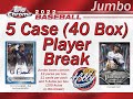 CASE #2 of 5   -   2022 Topps Chrome JUMBO 5 Case (40 Box) PLAYER Break eBay 09/17/22