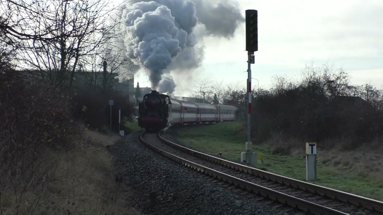 Mikulášský vlak, odjezd parního vlaku ze Strážnice