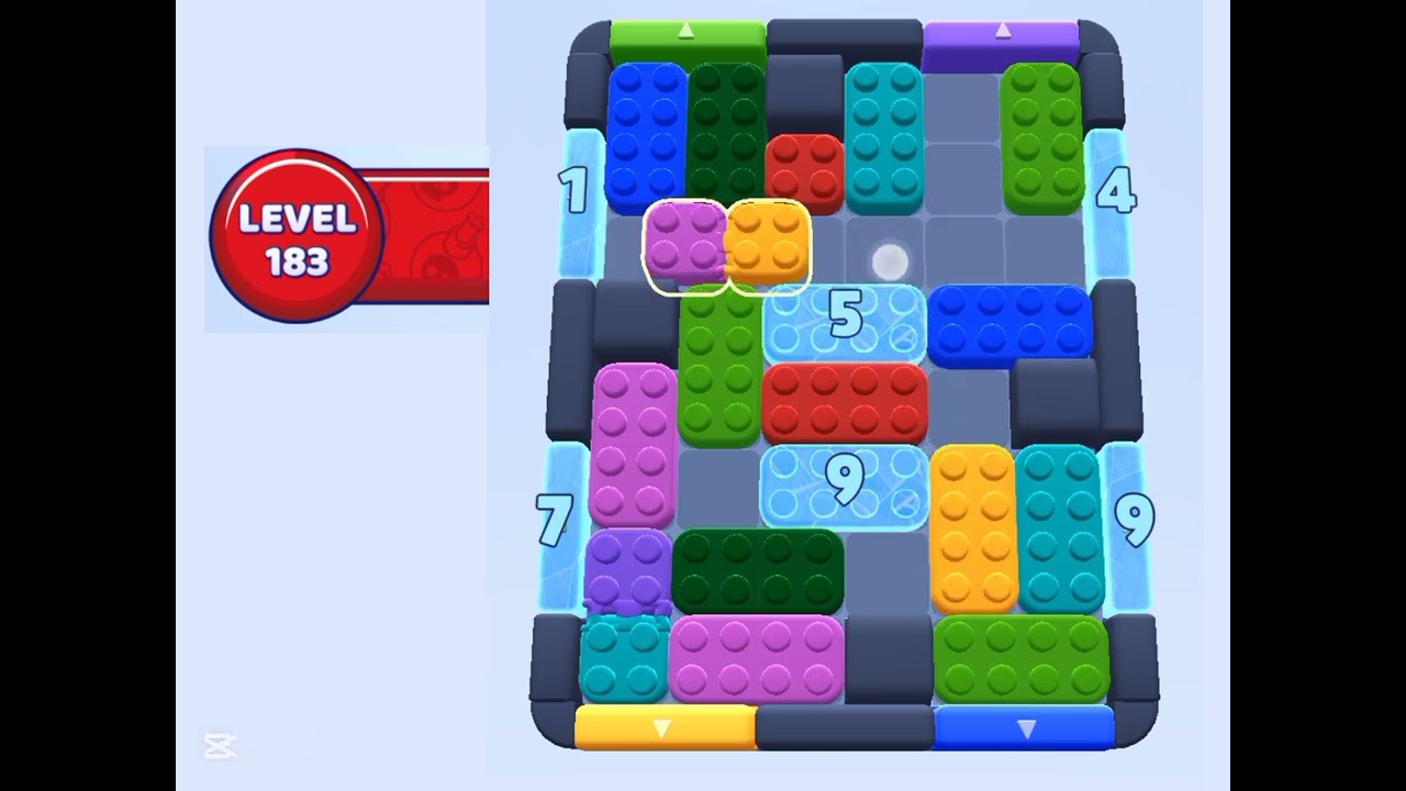 Color Block Jam Level 183 AliGames YouTube source opening frame