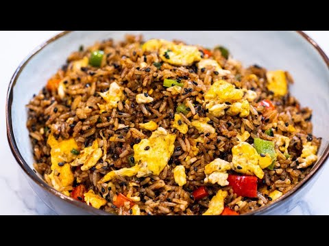 Sesame egg fried rice, from the video