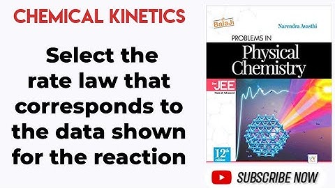 Select the rate law that corresponds to the data shown for the reaction | Shan chemistry | Narendra