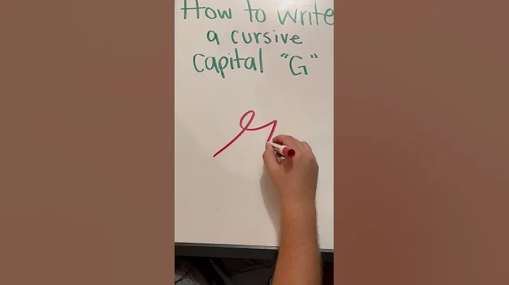 How to Write a Cursive Capital “G”