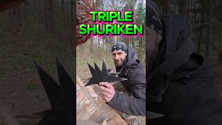 TRIPLE SHURIKEN #martialarts #ninja #samurai #tricks