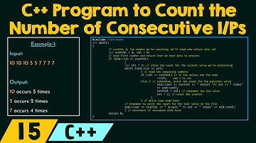 C++ Program to Count Number of Consecutive Inputs