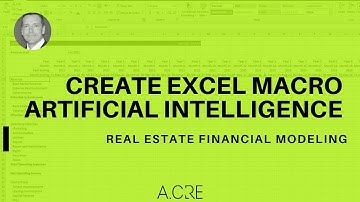 Create an Excel Macro (For My Real Estate Model) Using OpenAI