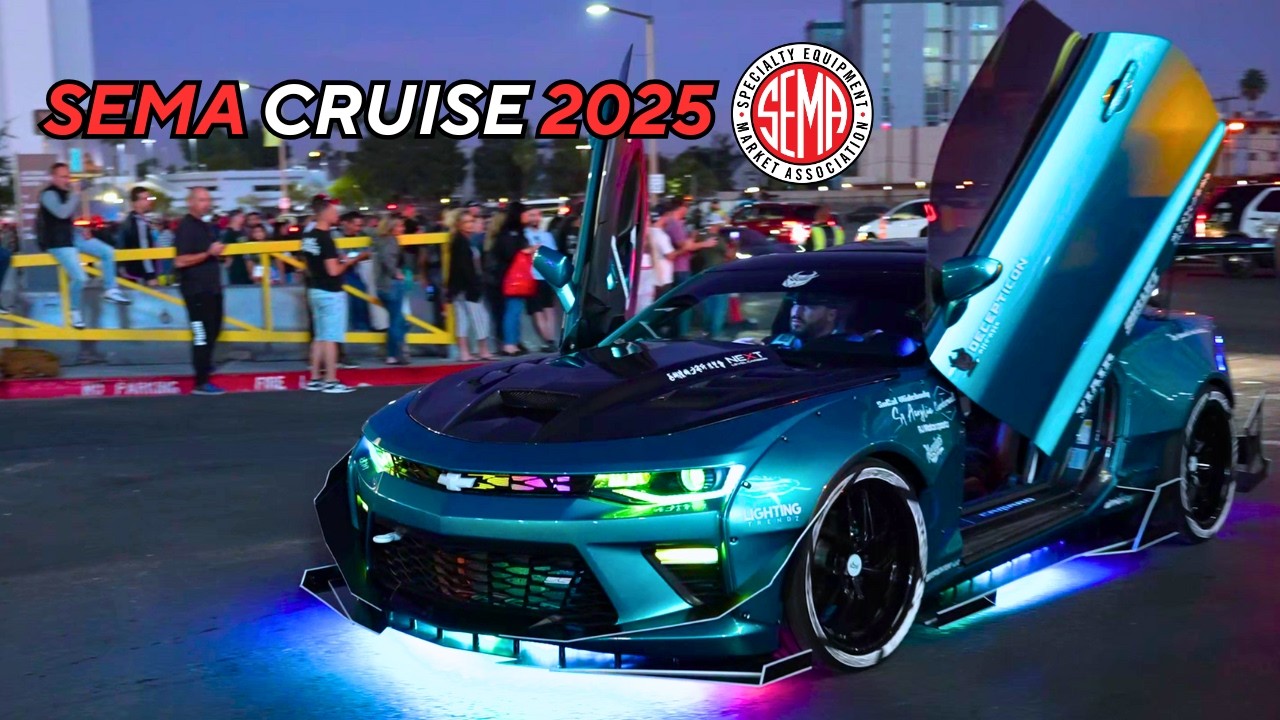 SEMA Cruise 2025 |  Las Vegas – Epic Roll Out! 4K video