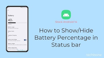 How to Show/Hide Battery Percentage in Status bar [Android 14]
