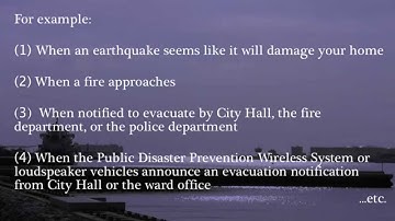 Disaster Prevention Guidebook for Foreigners: Video Guide Ch. 2　Learn About Evacuation