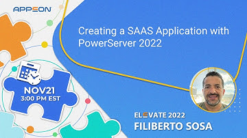 Creating a SAAS Application with PowerServer 2022