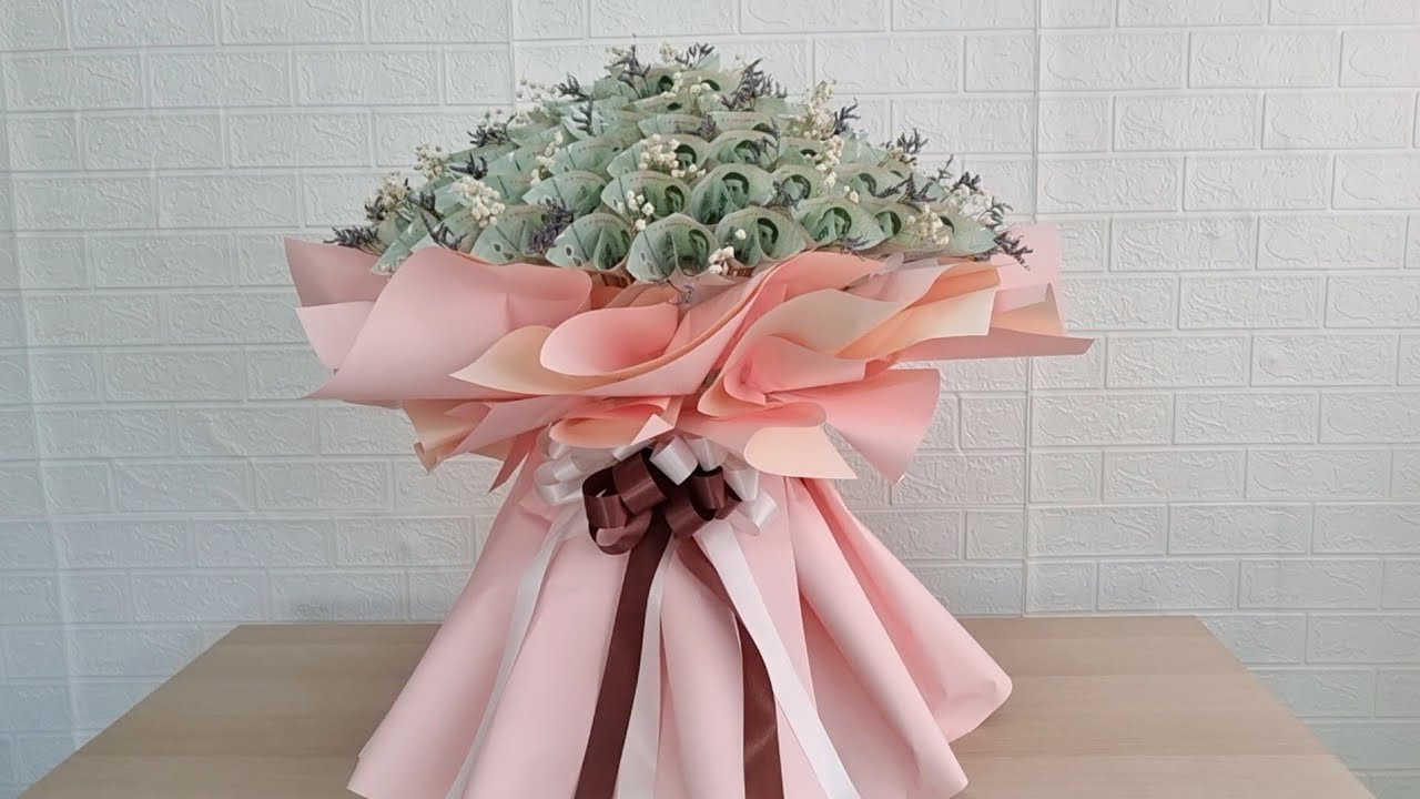 Tutorial​ B​ig​ Money​ Bouquet​ วิธีทํา​ช่อธนบัตร​ขนาดใหญ่​