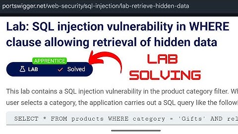 SQL Injection Lab | Part 1 | PortSwigger Labs | Malayalam