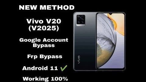 NEW METHOD : Vivo V20 (V2025) Android 11 FRP Bypass. Google Account lock Bypass. Working 100%