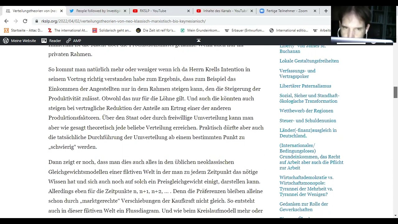 Verteilungstheorien von (neo-)klassisch, marxistisch bis keynesianisch