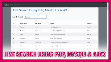 Live Search Using Bootstrap 4, PHP, MySQLi Prepared Statement & Ajax