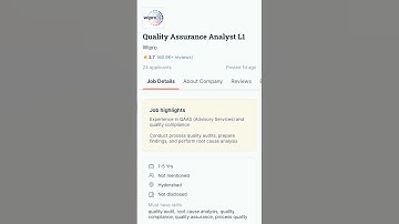 wipro quality assurance analyst L1||Apply through Naukri #wipro #careercomnect26#vacancies