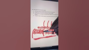 Q40 2023 Specimen paper 2 | Cambridge IGCSE physics