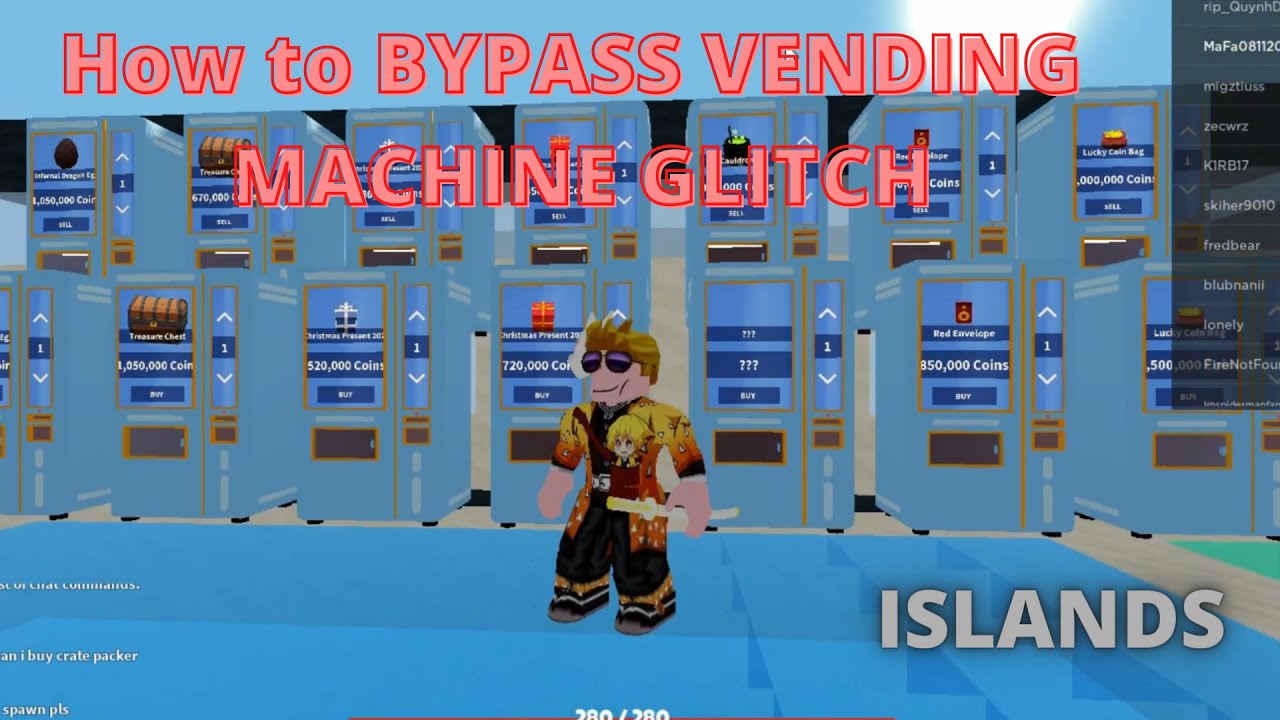 How to BYPASS VENDING MACHINE GLITCH Islands Roblix YouTube