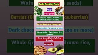 Brain Boosting Foods. #youtubeshorts #brainboosting #viral #food