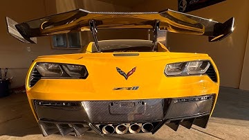 New APR performance carbon fiber diffuser for my manual c7 zr1!