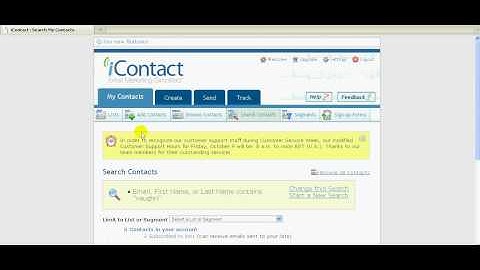 iContact - Part II - Lists