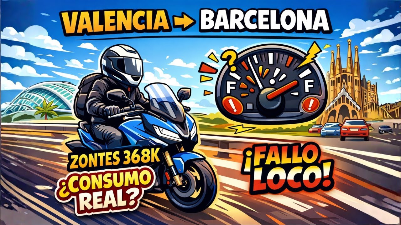 ¿La Zontes 368K sirve para viajar? Valencia → Barcelona | Consumo real y fallo en ruta.