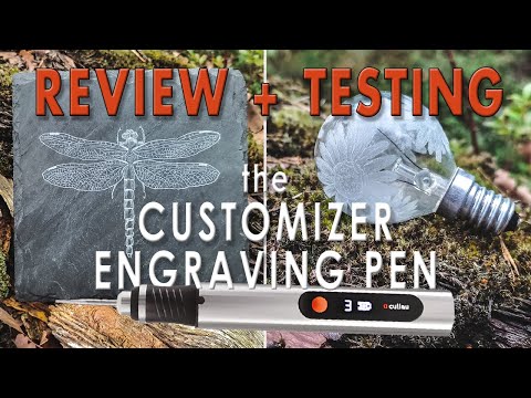 Testing the Customizer pen from Culiau by engraving a lightbulb