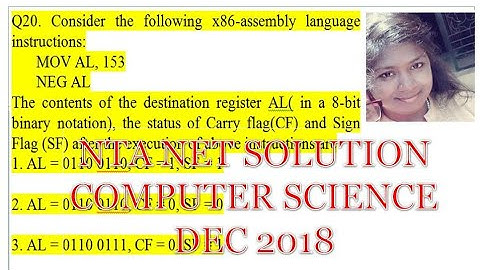 NTA UGC NET December 2018 Computer Science Paper Solution Q20