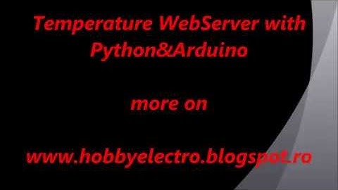Temperature server with Python Flask & Arduino