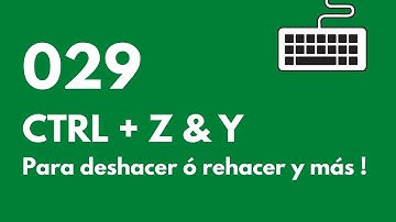 Atajo de teclado 029 para Excel: CTRL + Z ó Y para deshacer ó rehacer y más!