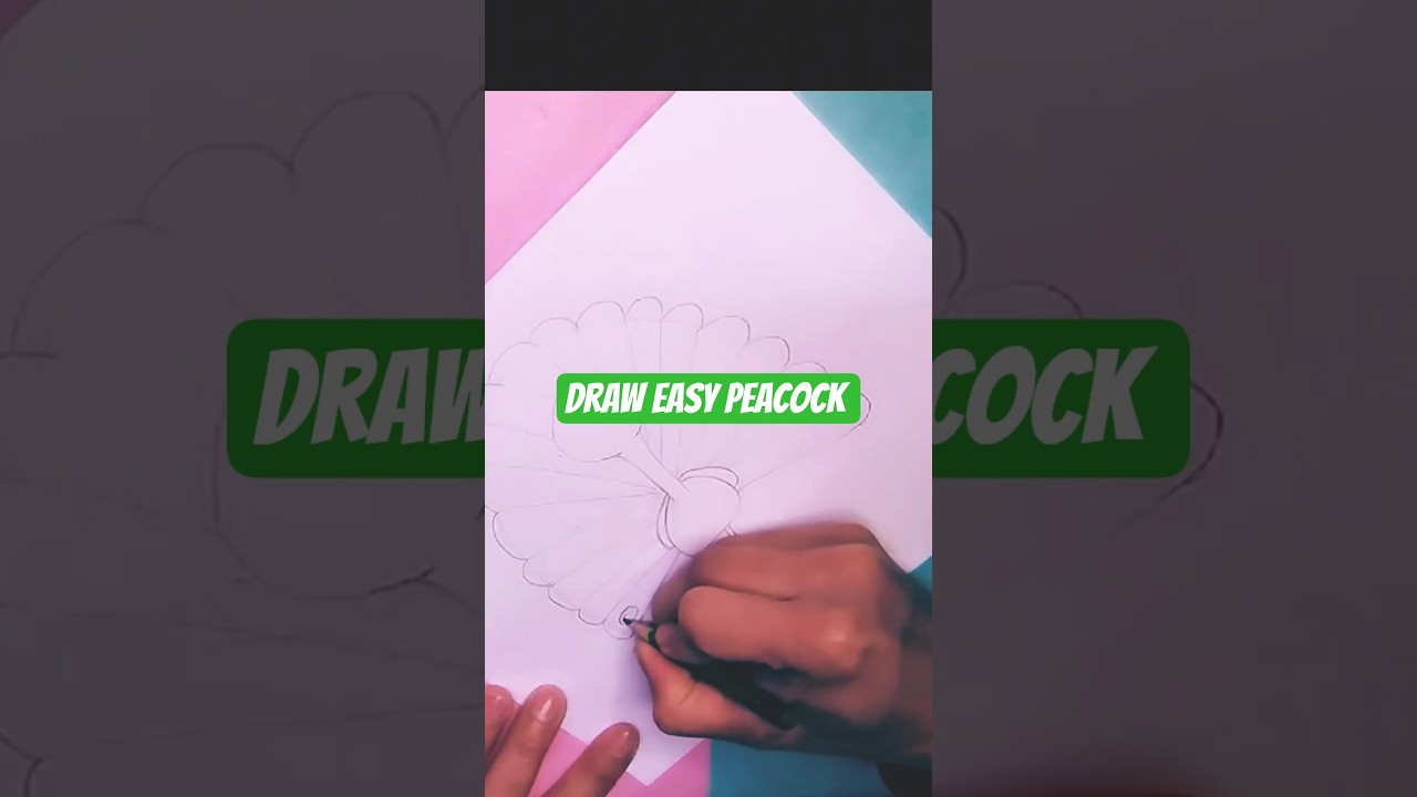 Easy Peacock Drawing🦚 