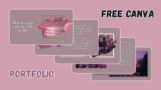 Creating a Beautiful Portfolio Presentation  | Floral Aesthetic in Canva | Rain Sounds 🌧️ screenshot 2