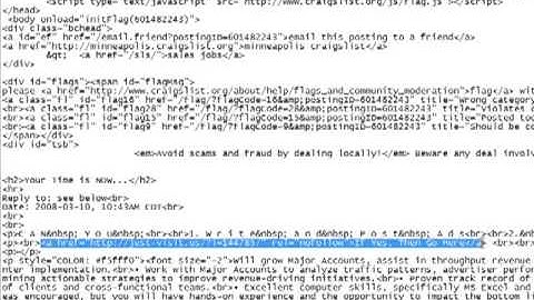 Creating Hidden Text Ads for Craigslist