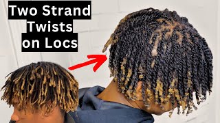 Two strand Twists on Locs✨Tutorial ✨🔥🔥
