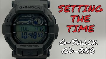 Setting G Shock GD-350 Time Fast and Easy Tutorial