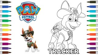 Paw Patrol Coloring Book Page | Tracker | Tracker Coloring Page